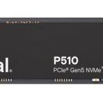 Crucial P510 2TB Gen5 2280 NVMe M.2 SSD 10,000 / 8,700 MB/s R/W 1200TBW 1.4M IOPS 1.5M hrs MTTF Full-Drive Encryption 5yrs Tray