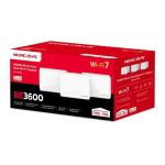 TP-Link Mercusys Halo H27be(2-pack) Be3600 Whole Home Mesh Wi-fi 7 System, 688 Mbps At 2.4 Ghz, 2880 Mbps At 5 Ghz, Mlo, 4096-qam, Ofdma, Eht160 On 5ghz (Halo H27BE(3-pack))