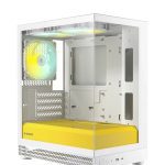 OKINOS Mini Tower, Micro-atx/itx, Tempered Glass, 3×120mm Argb Fans, Usb 3.0 + Type-c, ≤309mm Gpu, ≤165mm Cpu Cooler, Steel (AQUA UNO YOLK)