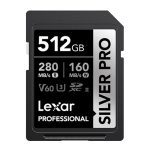 [HN MODEL] Lexar Professional SILVER PRO 512GB SDXC™ UHS-II Card 512GB—C10,  UHS-II(U3), V60,  Silver Pro, up to 280MB/s read, 160MB/s write