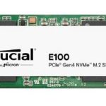 Crucial E100 1tb Gen4 Nvme Ssd 5000/4500 Mb/s R/w 80tbw 350k/460k Iops 1m Hrs Mttf M.2 2280 Pcie4 3yrs ~crucial P3 Ct1000p3ssd8 (CT1000E100SSD8-P)