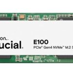 Crucial E100 2tb Gen4 Nvme Ssd 5000/4500 Mb/s R/w 100tbw 350k/460k Iops 1m Hrs Mttf M.2 2280 Pcie4 3yrs ~crucial P3 Plus (CT2000E100SSD8-P)