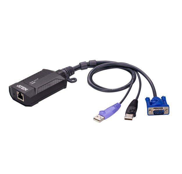 ATEN USB VGA KVM over IP Mini, VGA input resolutions up to 1920 × 1200 @ 60 Hz with 24-bit color depth, Hook design, BIOS level access - Image 5