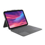 Logitech Combo Touch For Ipad -oxford Grey Backlit Detachable Keyboard Case With Trackpad For Ipad (10th Gen) 1-year Limited Hardware Warranty (920-011434)