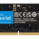 Crucial 32GB (1x32GB) DDR5 SODIMM 5600MHz CL46 Notebook Laptop Memory