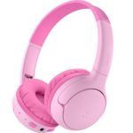Belkin Soundform Mini2 Wireless On-ear Headphones For Kids – Pink(),55 Hrs Battery, 85db Volume Cap, Built-in Microphone, 2 Years Warranty (AUD012fqPK)