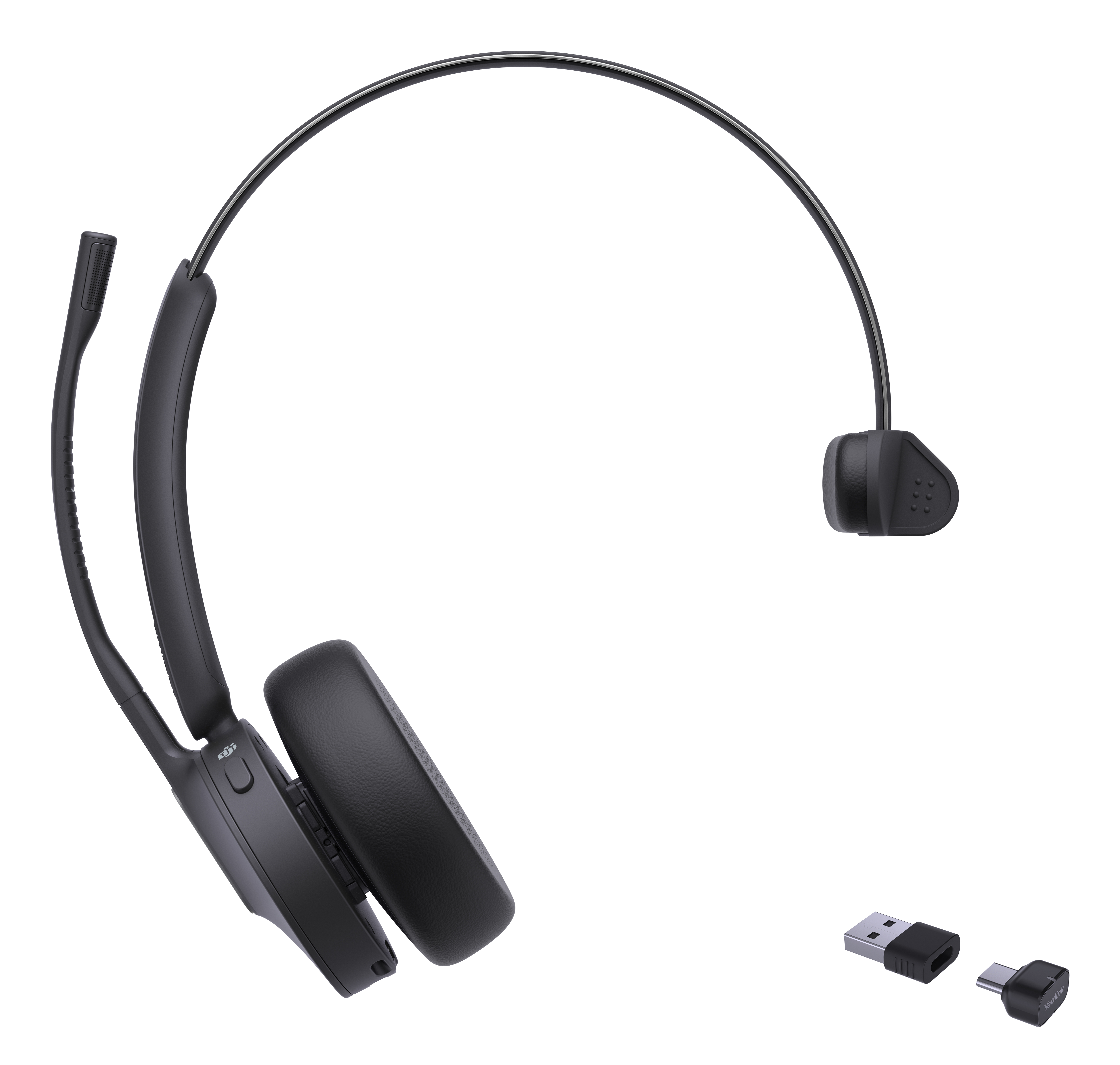 YEALINK WIRELESS (BH70) MS MONO BLUETOOTH HEADSET BT51 DONGL, BLACK, C TO A ADAPTER