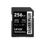 Lexar [nr Model] Lexar Professional Silver Plus 256gb Sdxc™ Uhs-i Card Speeds Of Up To 205mb/s And 150mb/s And Full-hd And 4k Videos (LSDSIPL256G-BNNNG)