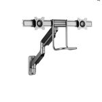 Brateck Fabulous Wall Mounted  Gas Spring Dual Monitor Arm 17'-32',Weight Capacity (per screen) 9kg (Black) (LS)