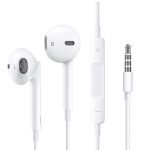 USP Pisen Half-in-Ear 3.5mm Earphones - White,Ergonomic Design,HD Call Microphone,5 Years Warranty