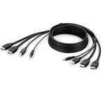 Belkin Cybersecurity And Secure Kvm Taa Dual Hdmi/usb/aud Cbl, Hdmi M/m; Usb A/b, 10′ – Black(), 3 Years Warranty (F1DN2CCBL-HH10t)