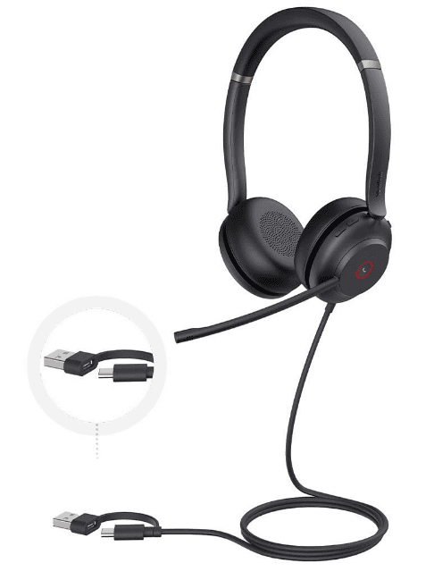 Yealink UH37 Microsoft Teams Certified USB Wired Headset (SKU: TEAMS-UH37-M)